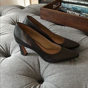 Bernardo Black Antique Calf Heels